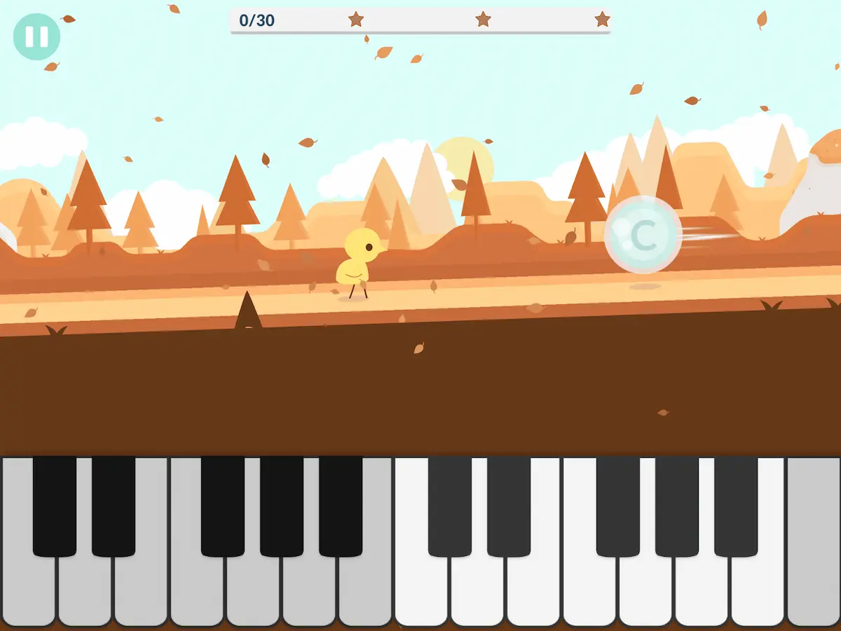 Wimbo piano tutor iPad music game